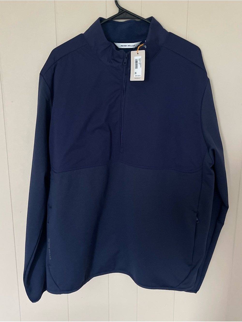Peter Millar Navy Half-Zip Performance Pullover NWT